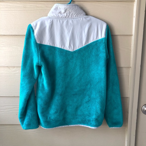 ❤ Danskin Now Turquoise Fuzzy Zip Up Sweater - Picture 4 of 5